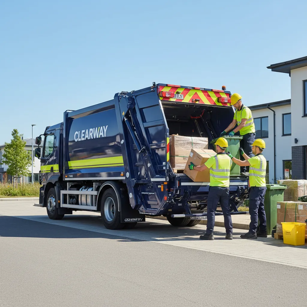 Professional waste removal operation by Clearway