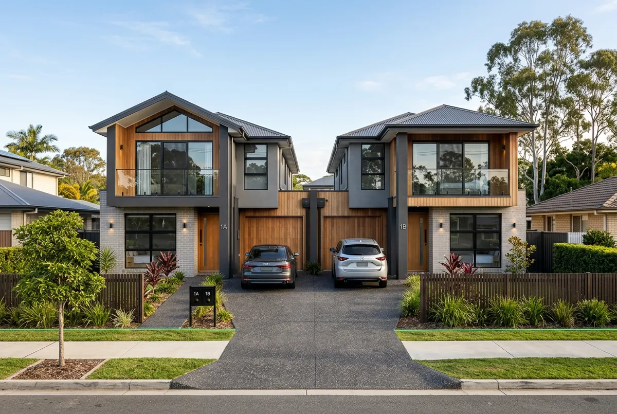 Modern dual occupancy home design in Logan Region QLD