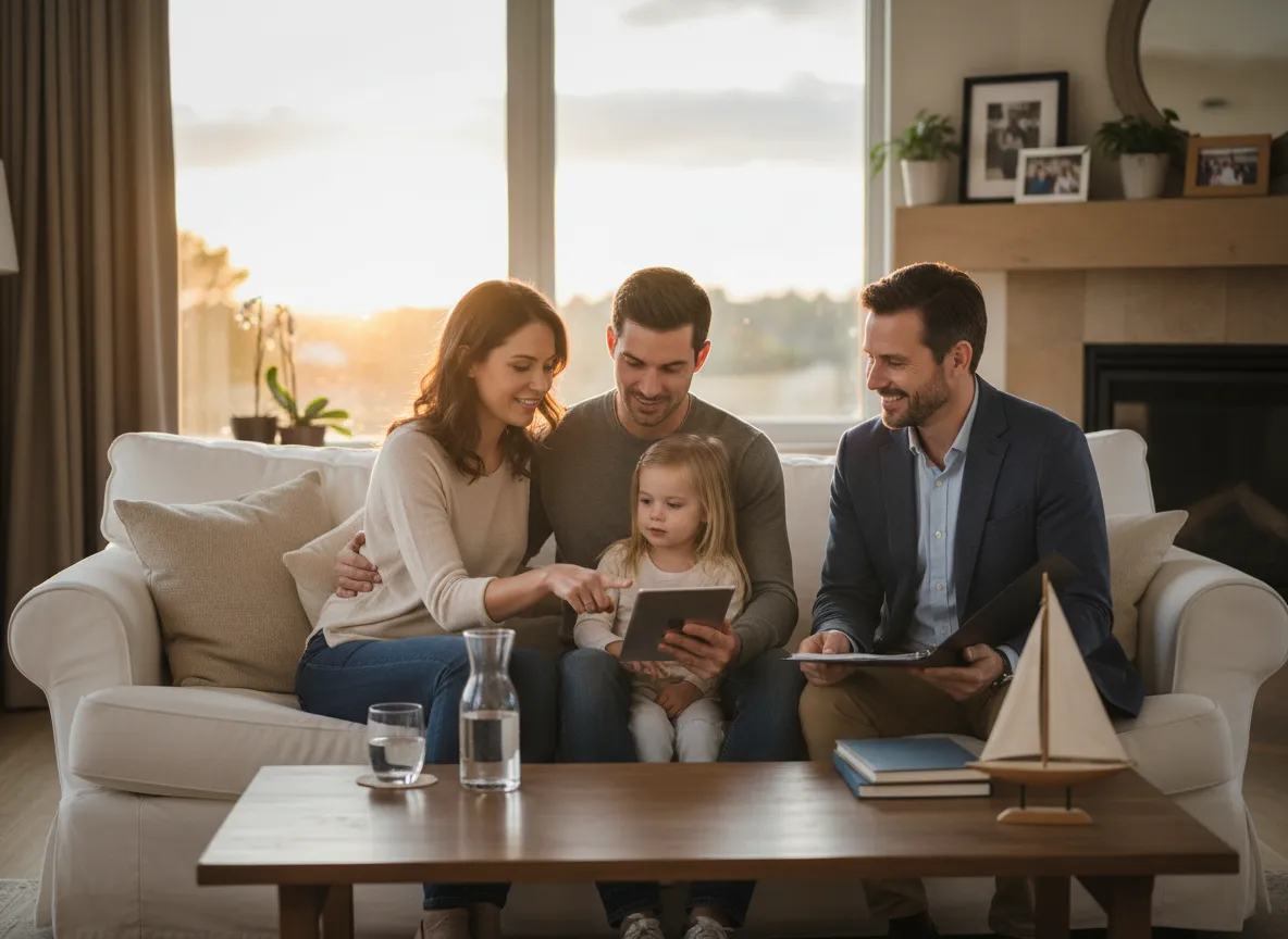 Family discussing retirement planning with advisor