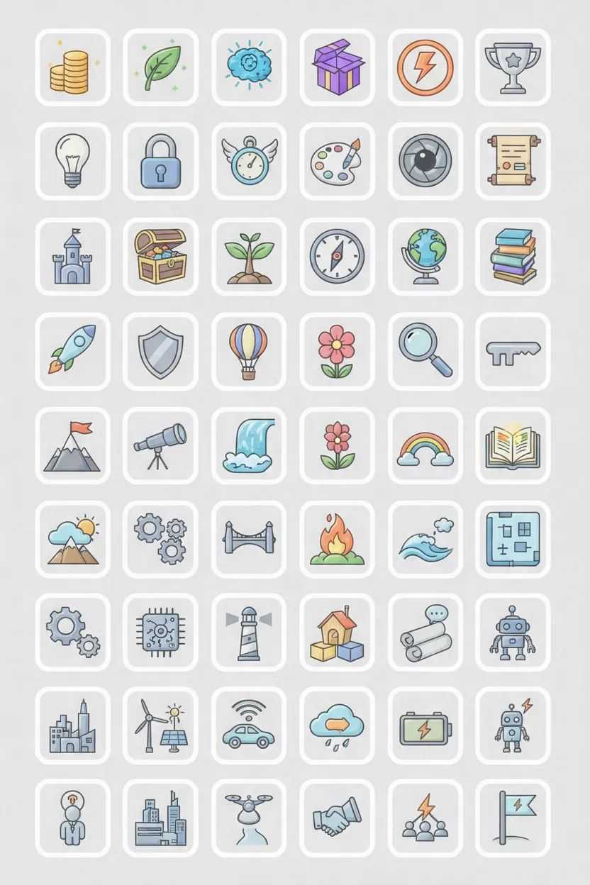 Grid of small product thumbnails showing included bonuses and mini-courses