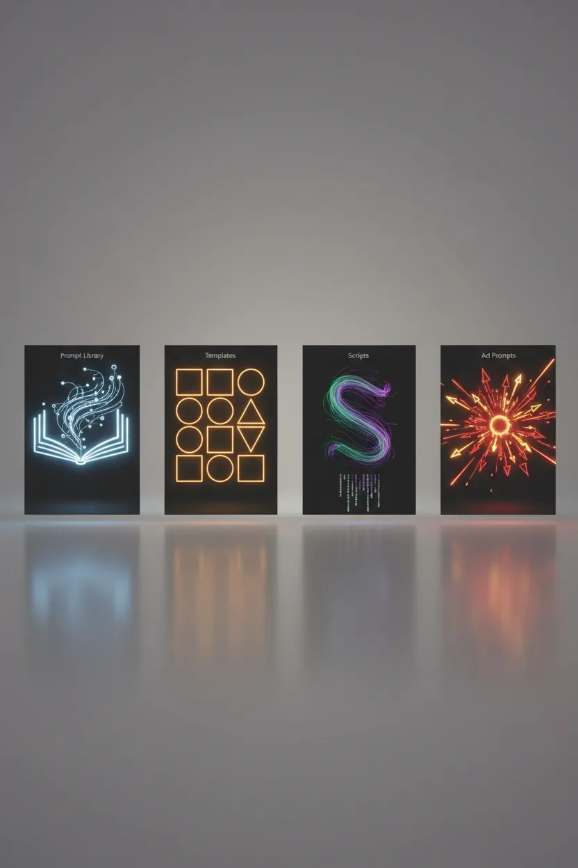 Prompt library product mockups