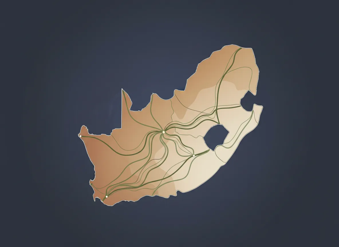 Map-style abstract showing Cape Town and Winelands regions