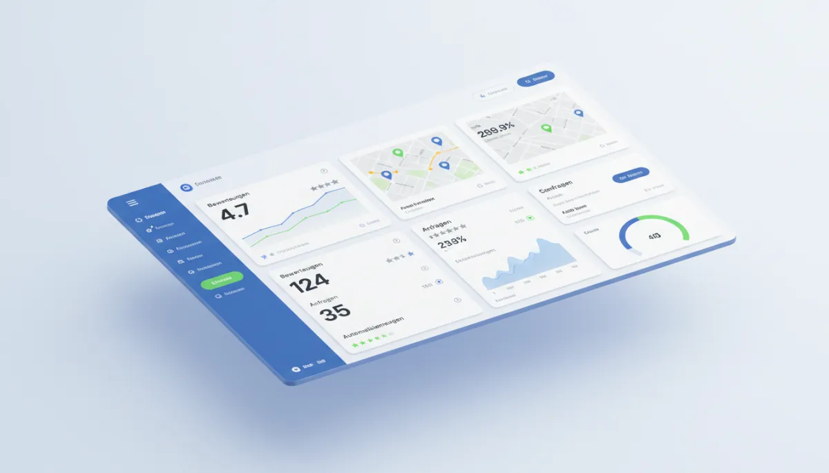 Dashboard-Illustration für Google-Wachstumssystem
