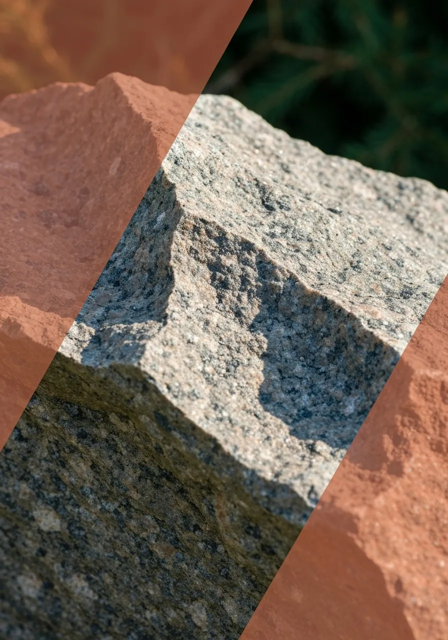 Macro crop of flamed granite surface