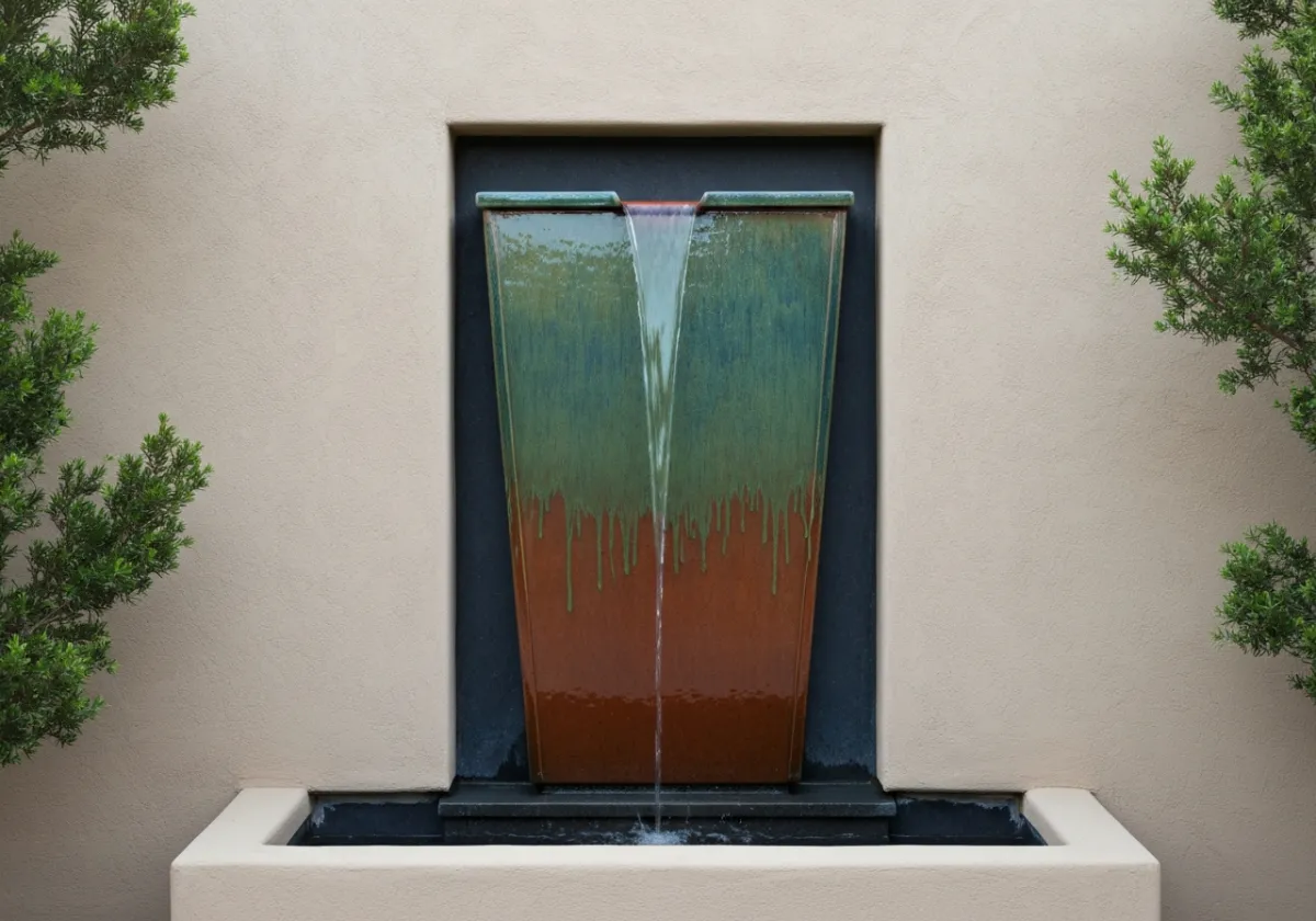 Glazed Ceramic architectural fountain
