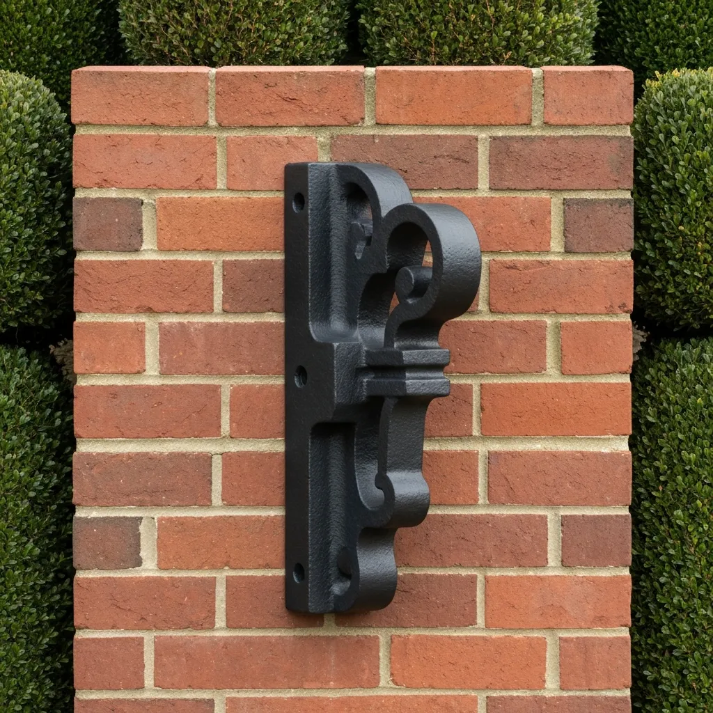 Heavy cast iron architectural gate element