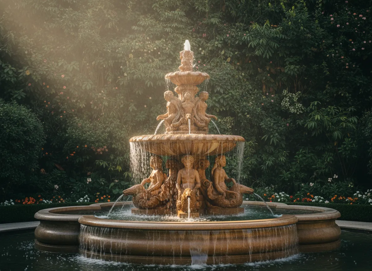 Statuary Fountain as your grand entrance