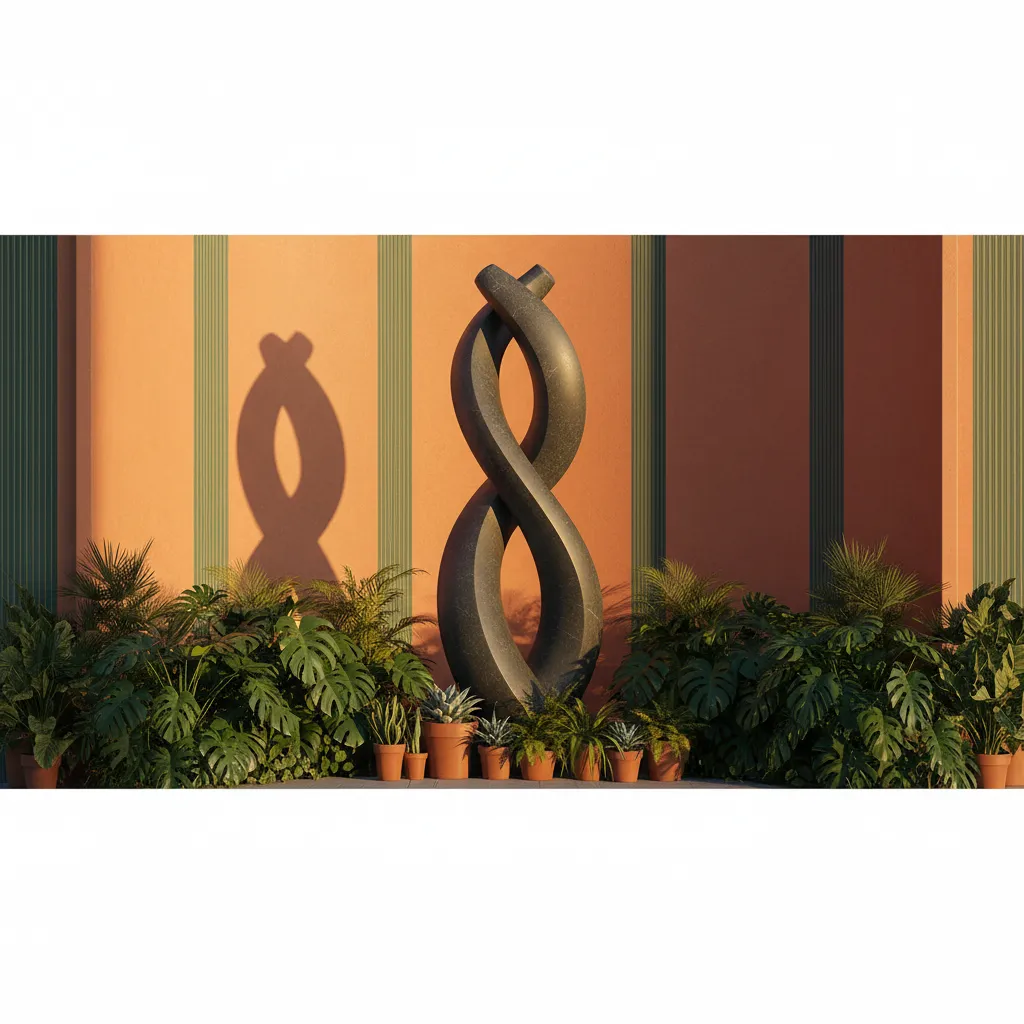 Modern and abstract garden art sculptures