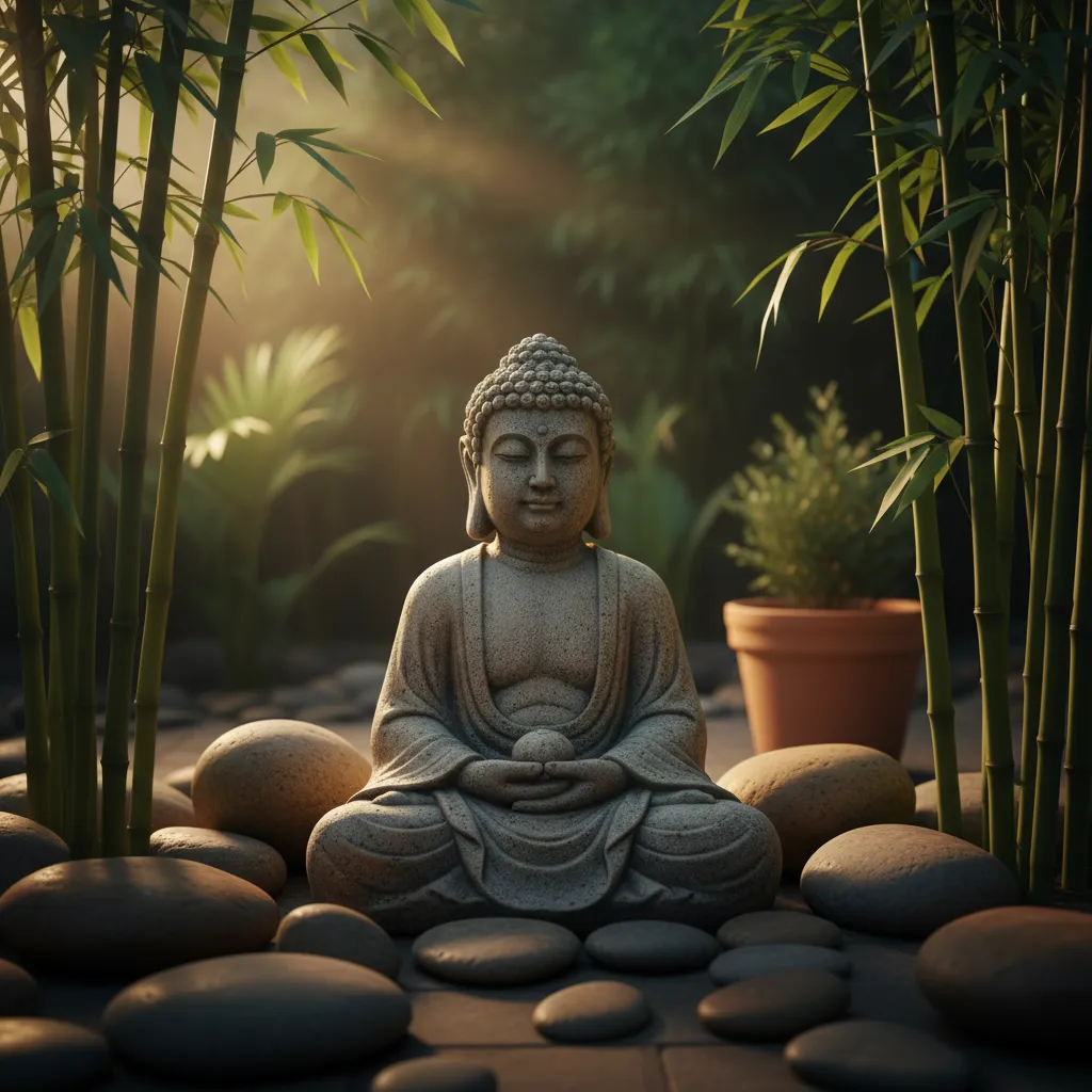 Asian-inspired and zen garden sculpture