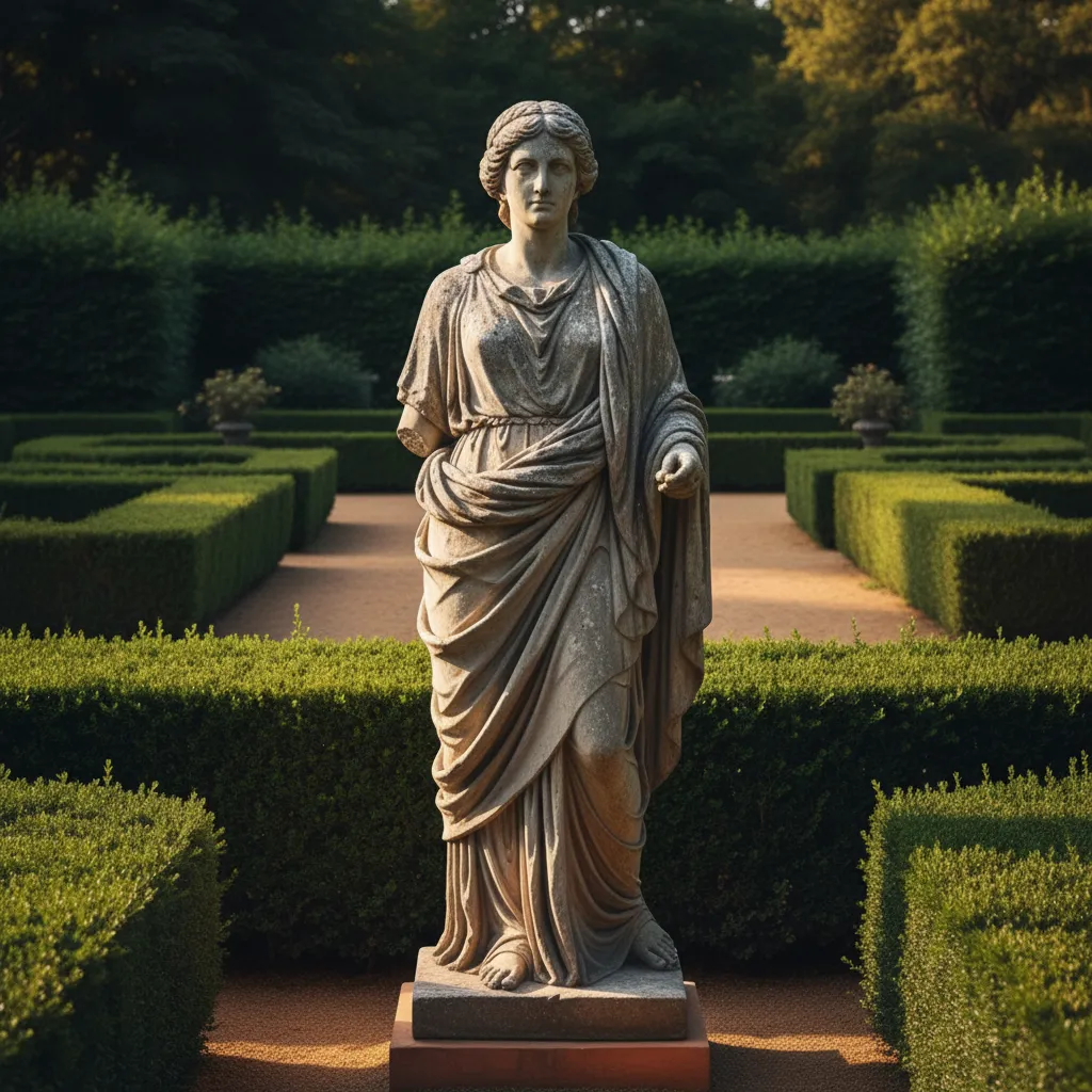 Classic and traditional garden statuary figures