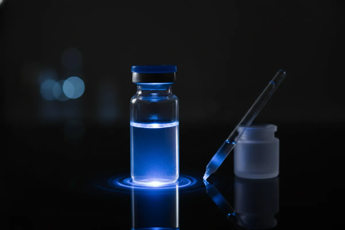 A diverse team of scientists in modern lab coats collaborating in a high-tech laboratory, surrounded by advanced equipment and digital displays, with a focus on precision and innovation.