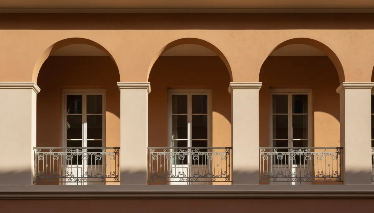 Detail van mediterrane architectuur