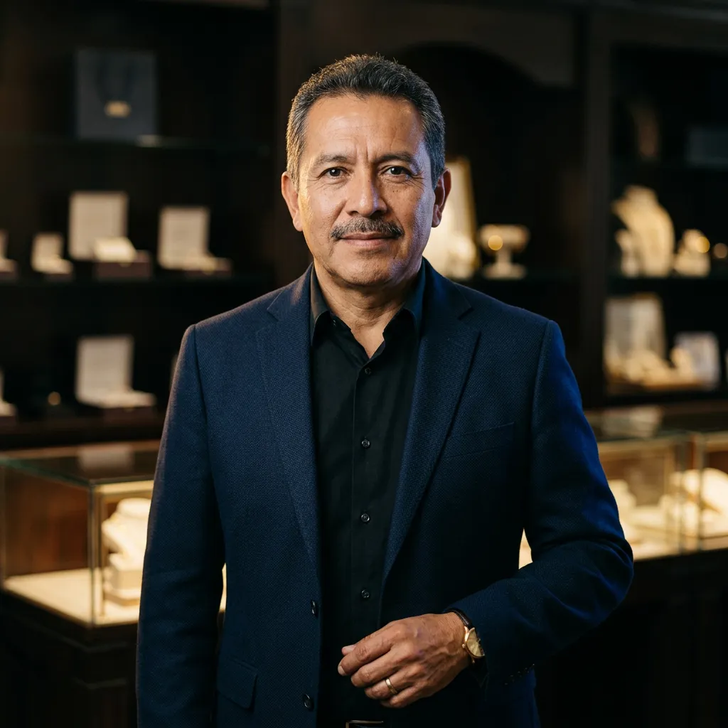 Foto de Roberto Garza, propietario de Joyería Garza Real en Monterrey
