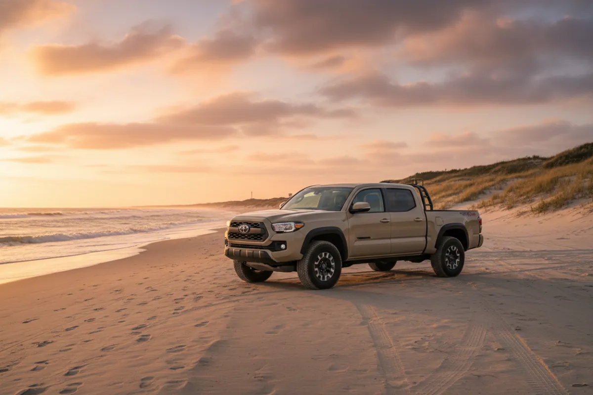 2026 Toyota Tacoma on the beach