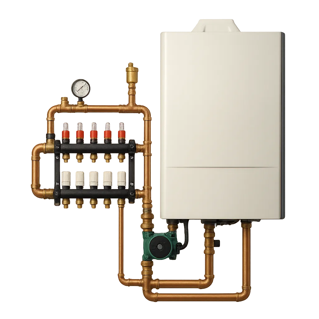 A reliable high-country boiler heating system in a Granby mountain home.