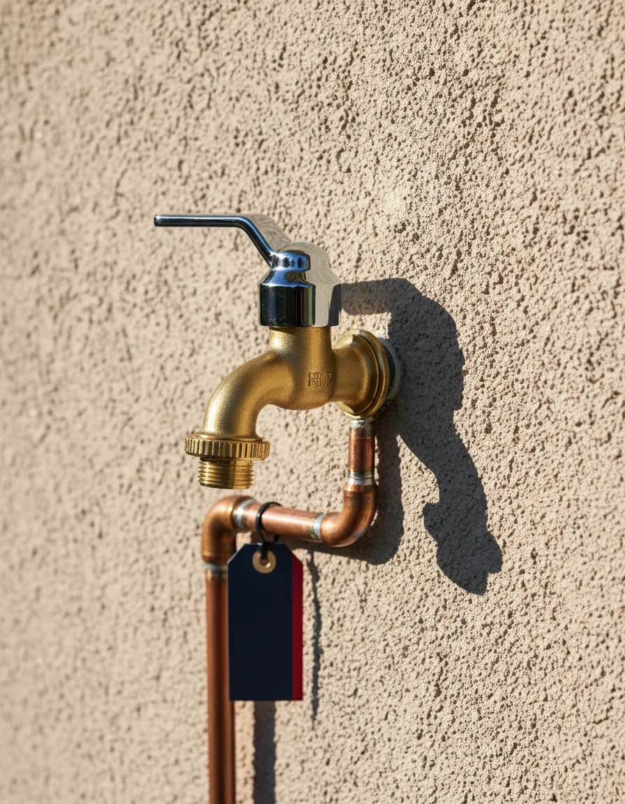 Professional outdoor spigot installation standing up to winter weather