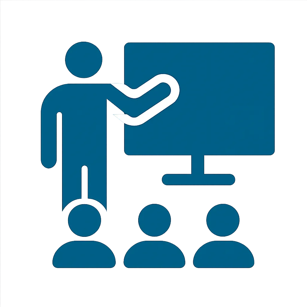 Ícono de capacitaciones al personal