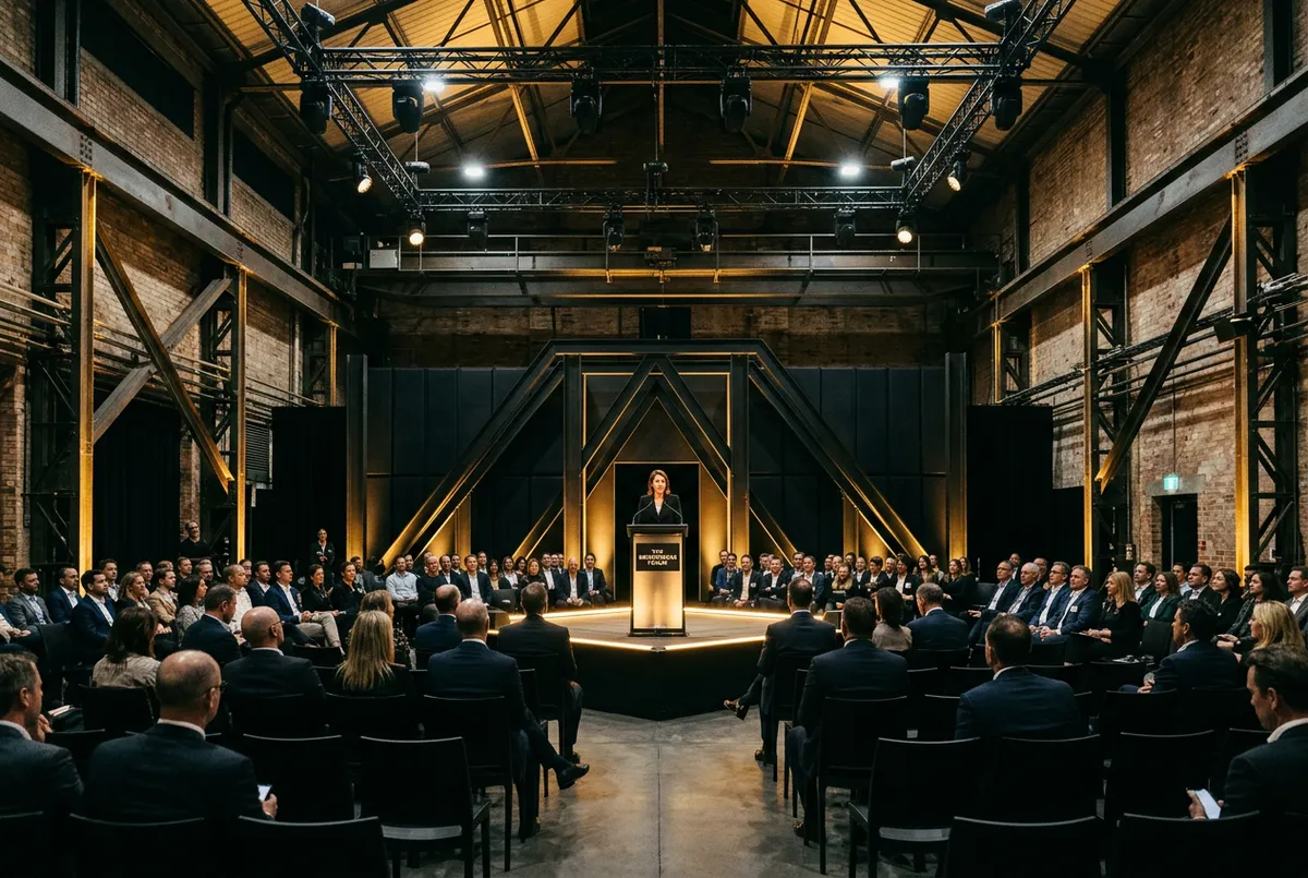 Industrial Corporate Event Staging and Summit Architecture