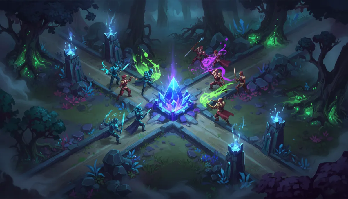 MOBA strategy tournament key art