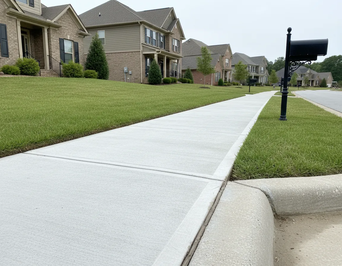 Pressure washing Anderson SC neighborhood sidewalk