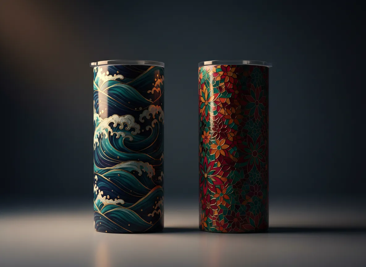 Tumbler Wrap Design Assets Mockup