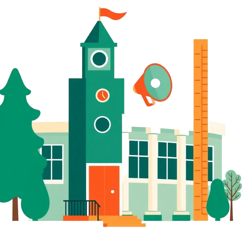 School marketing illustration