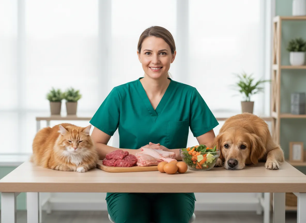 Especialista explicando Dieta BARF para perros y gatos