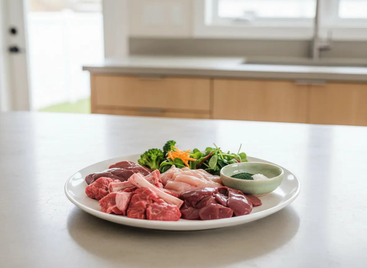 Plato de Dieta BARF natural para perros y gatos