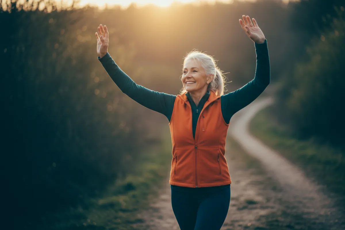 An active senior engaging fully in life and staying physically fit