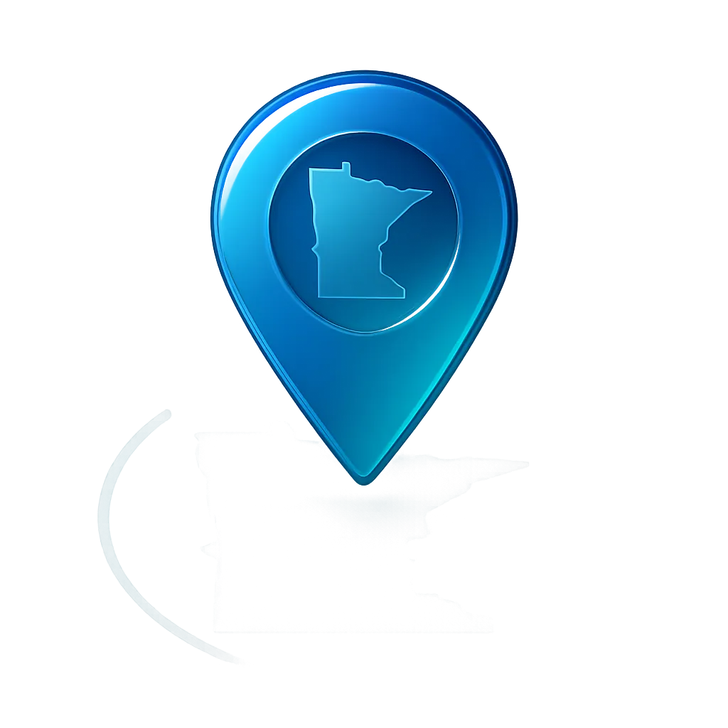 Floating Tech Cluster Map Pin Illustration