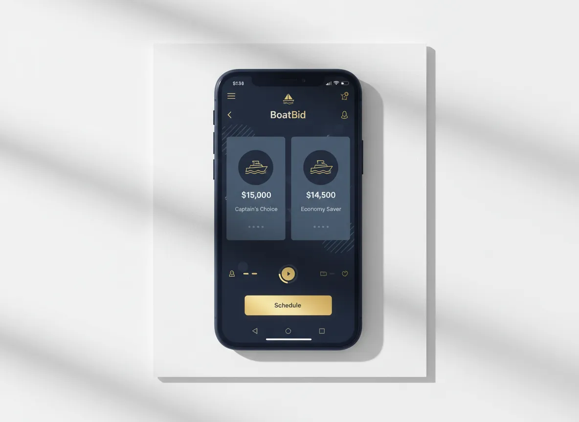 Bid comparison and scheduling interface