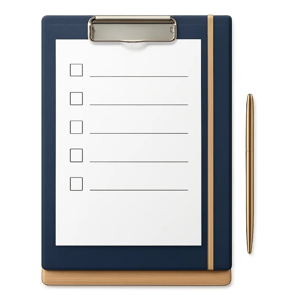 Professional document and communication illustration with clipboard