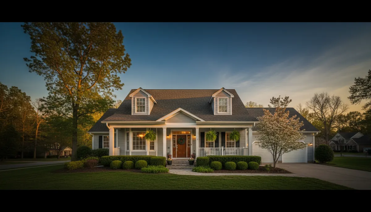 A pristine modern home exterior