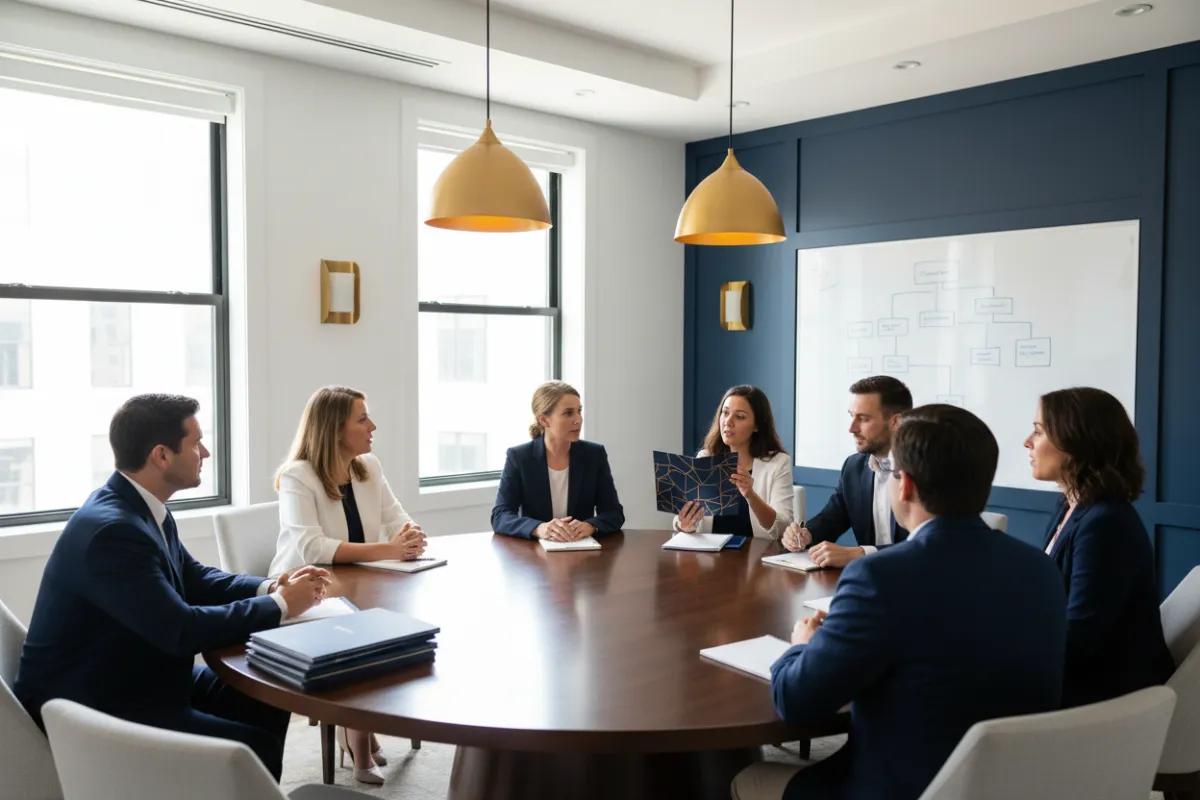 Professional community meeting, presentation, or collaborative resource planning session