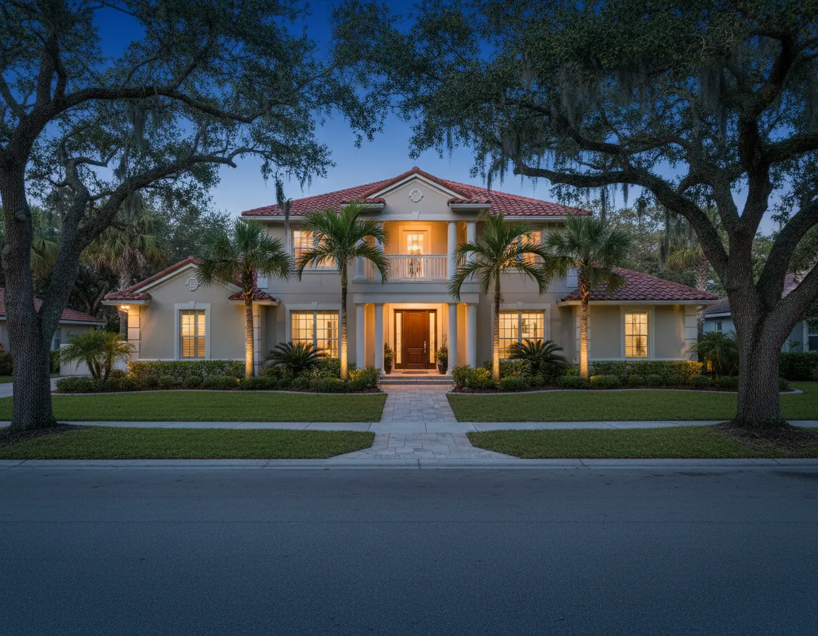 Clean residential property exterior