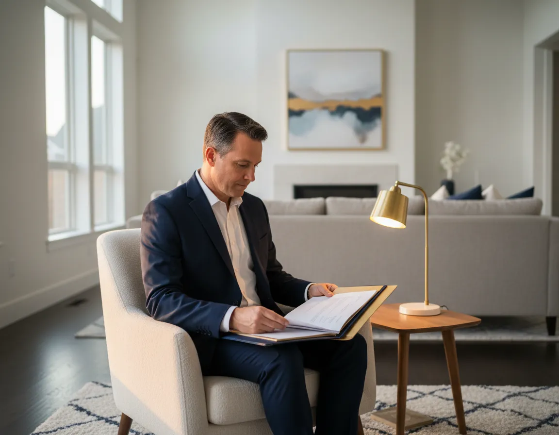 Professional property review and documentation process in a residential home