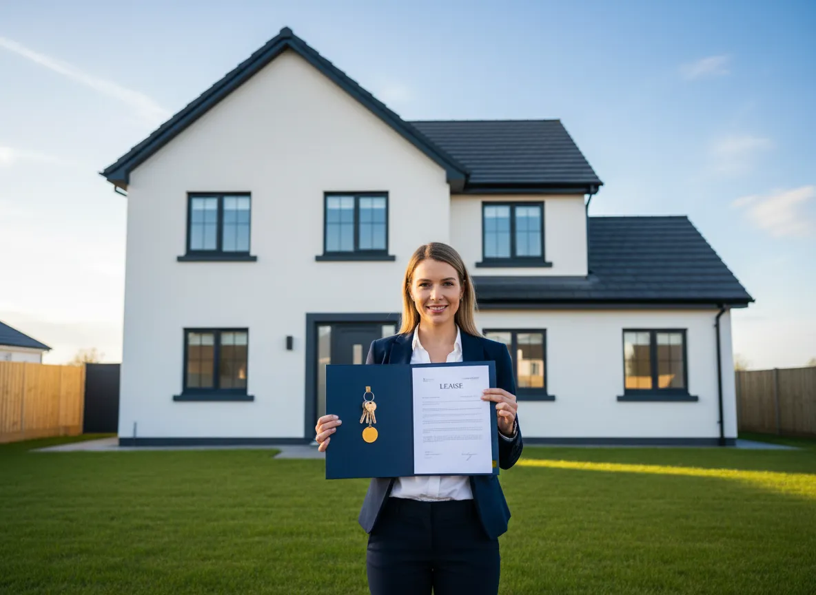 Property owner reviewing lease considerations for a clean single-family home
