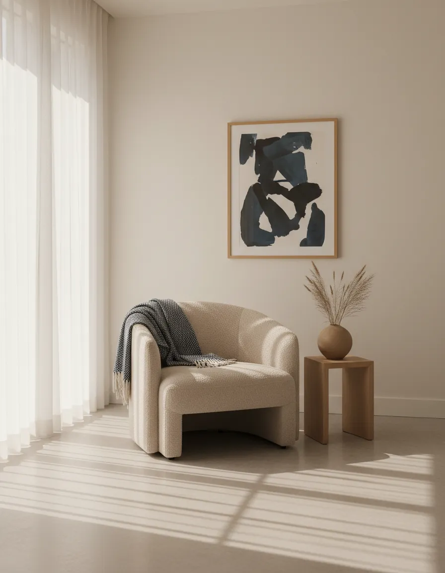 A serene and empathetic scene representing deep calm and professional guidance