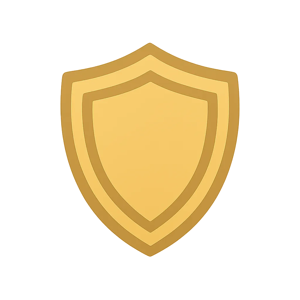 Gold shield icon representing secure and confidential case review.
