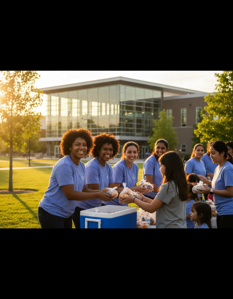 Church members participating in a community outreach project