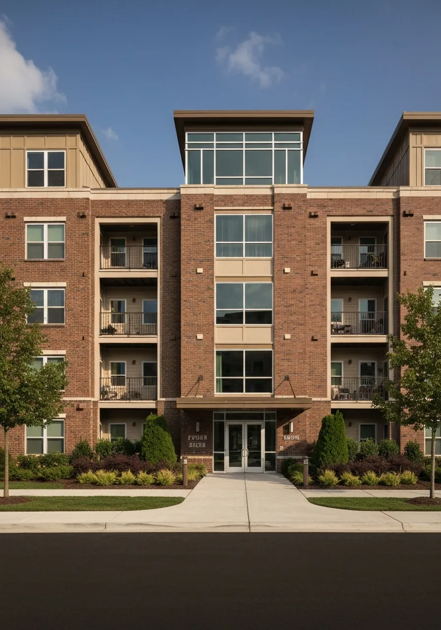 Exterior of a modern residential multifamily building