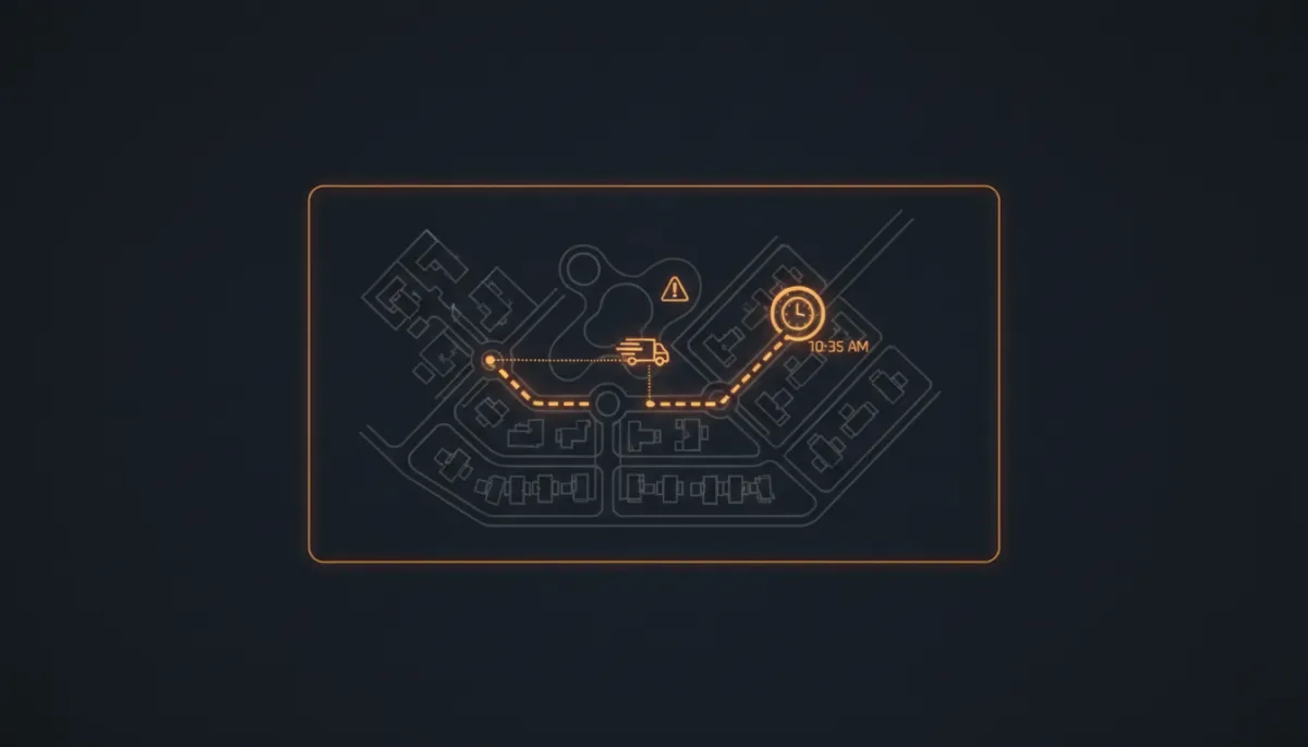 Delivery Tracking Wireframe Graphic