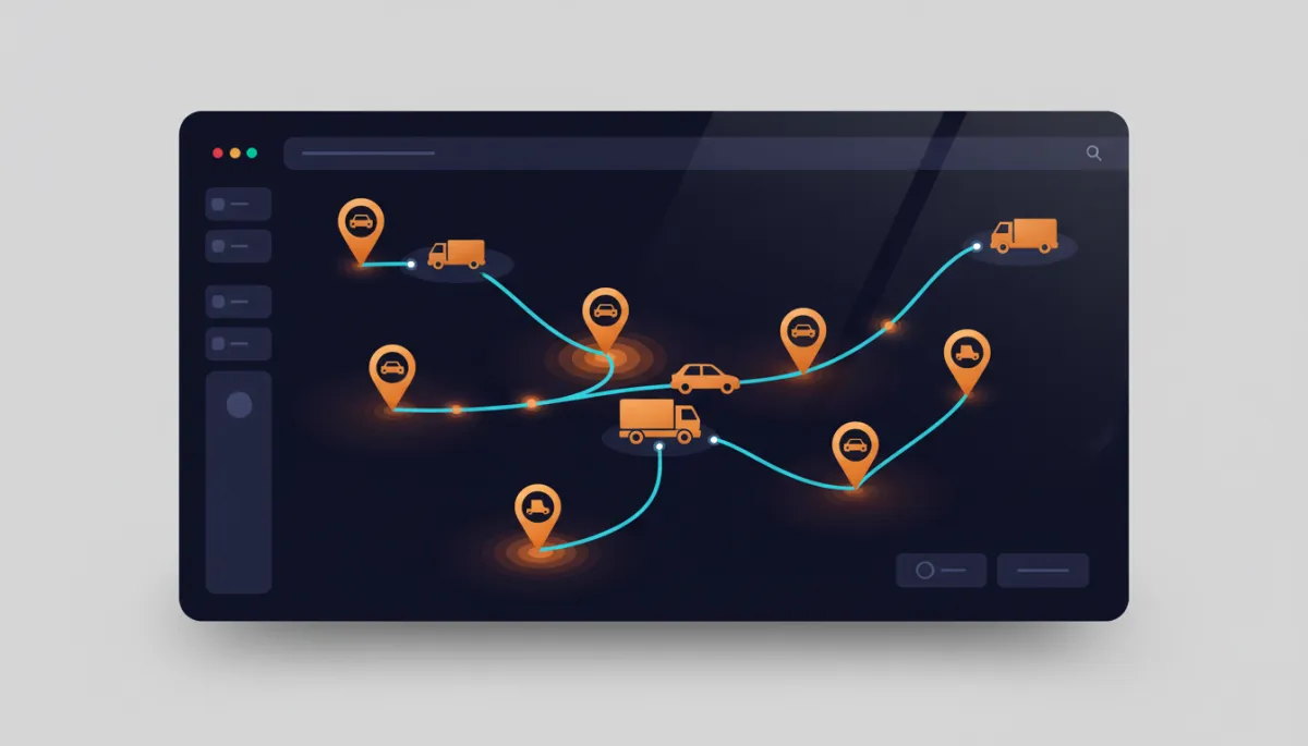 Fleet Monitoring Wireframe Graphic