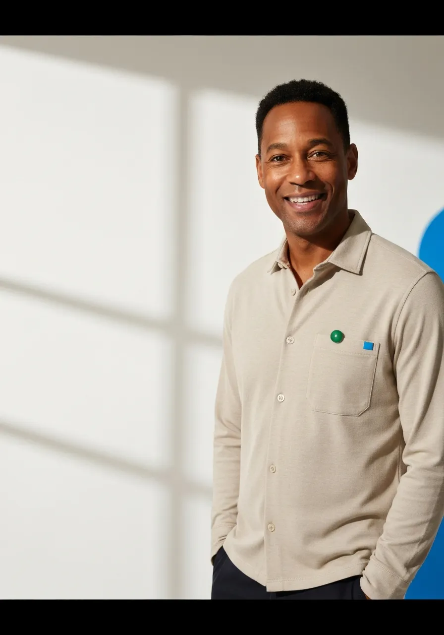 Tony in a bright, clean lifestyle setting looking approachable and helpful.