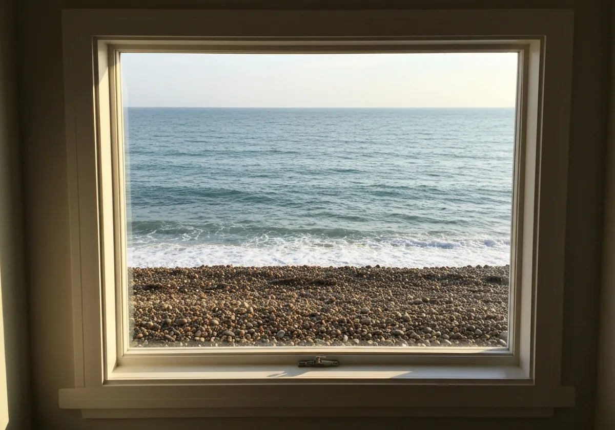 A serene coastal view representing wellbeing
