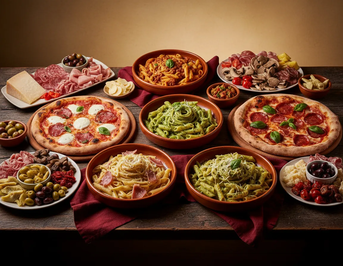 Cafe Fellini curated wood oven pizzas, handmade pastas, and shared platters