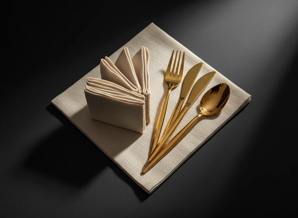 Premium restaurant napkins, cutlery, and essential disposables