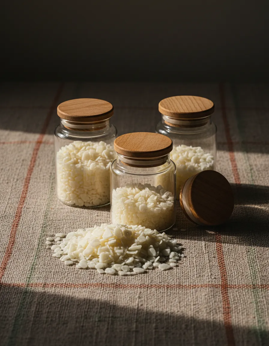 Raw organic wax and reusable glass components