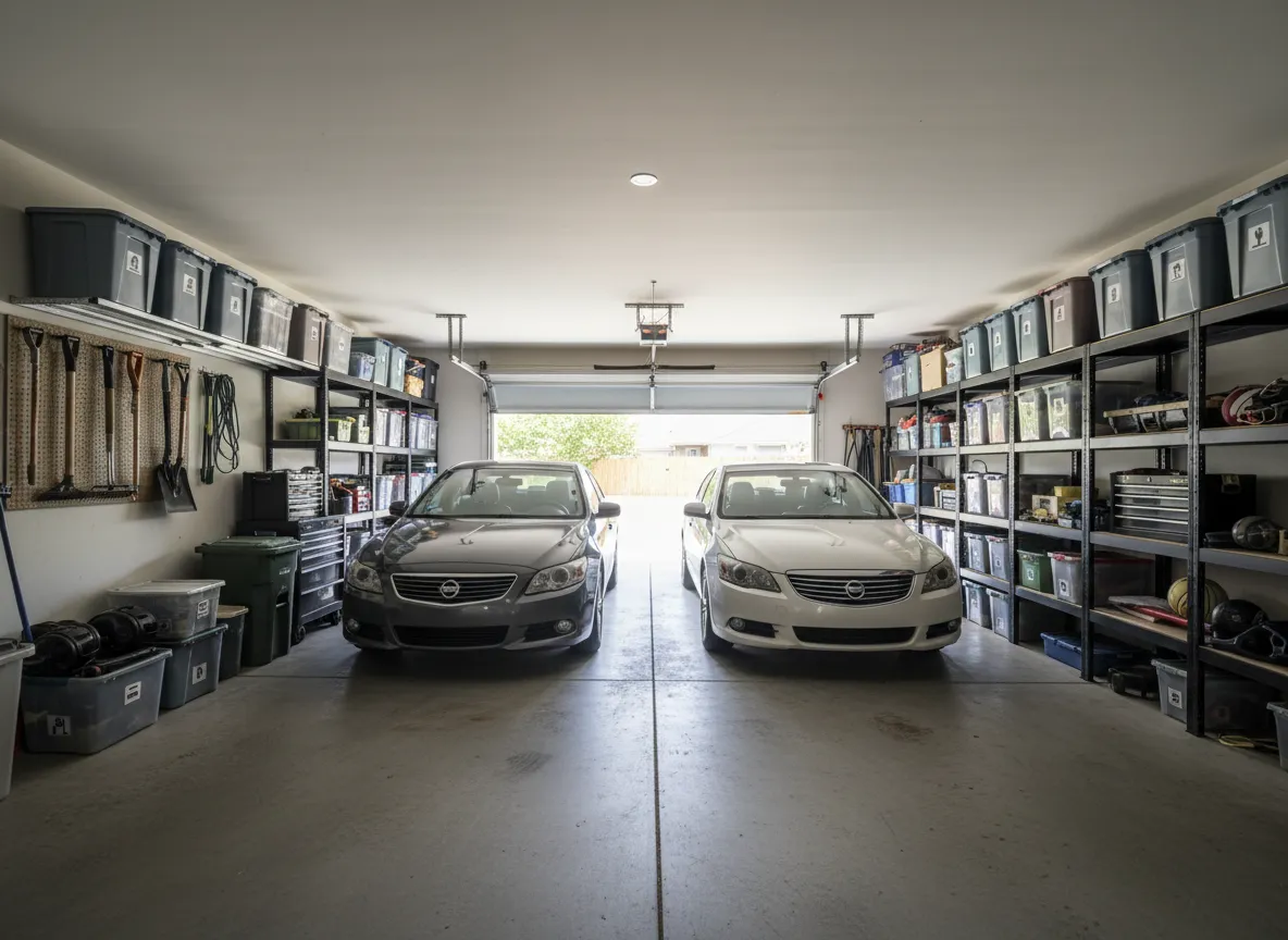 Clean and organized garage after service