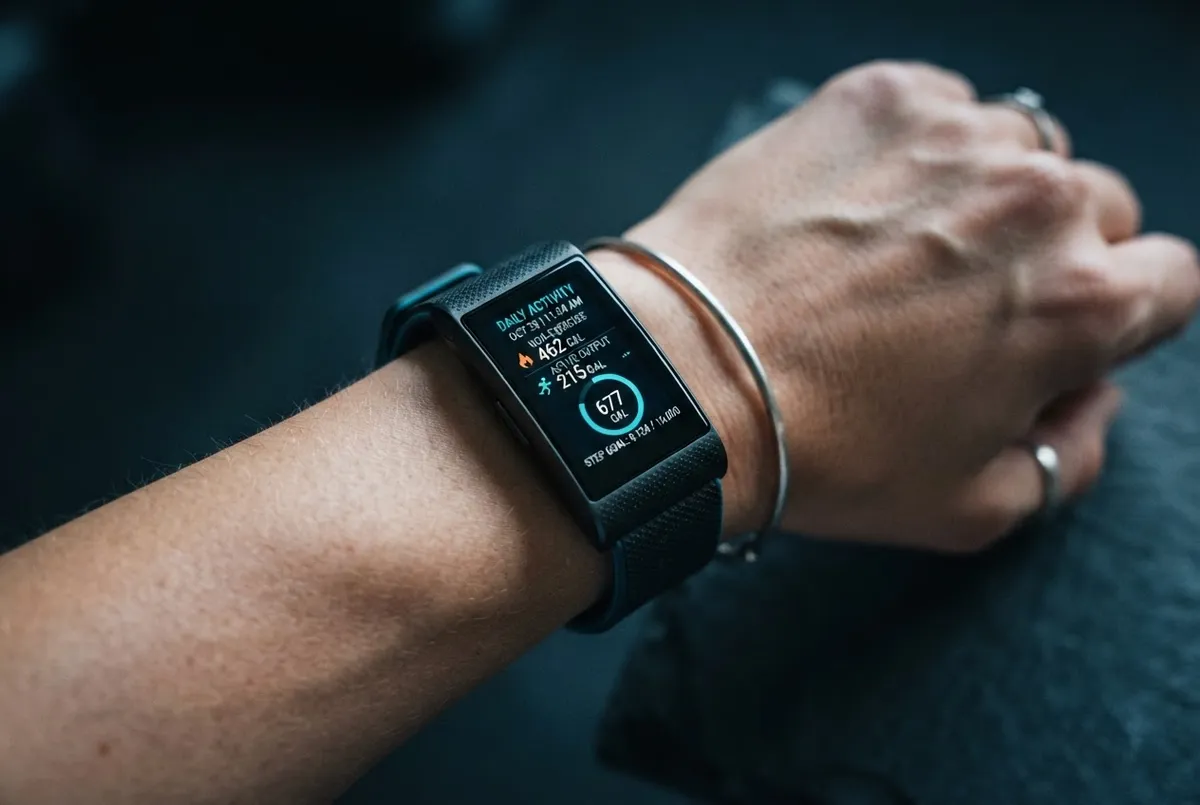 Smart wearable showing daily non-exercise physical activity and active calorie output